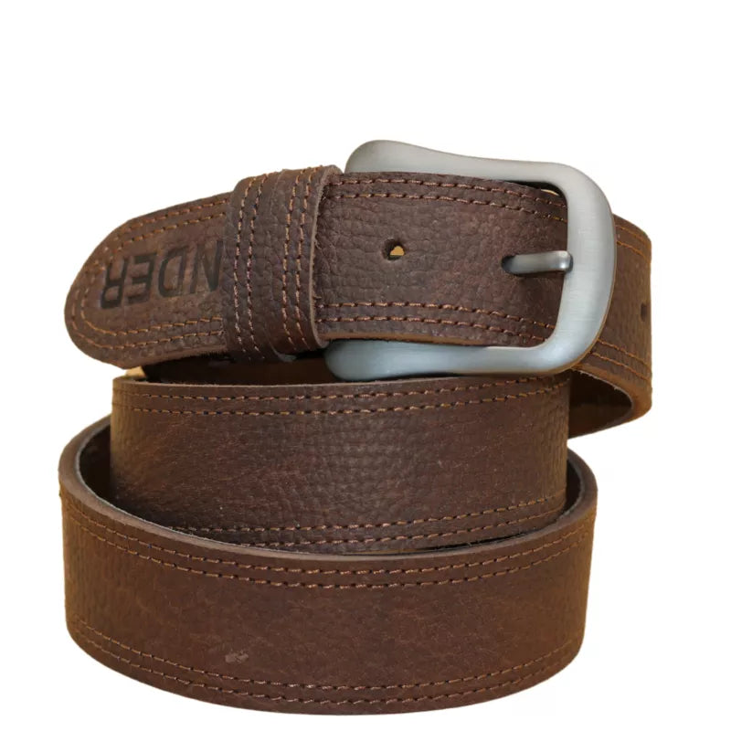 Stitched Brown – Buffalo Leather Belt for men