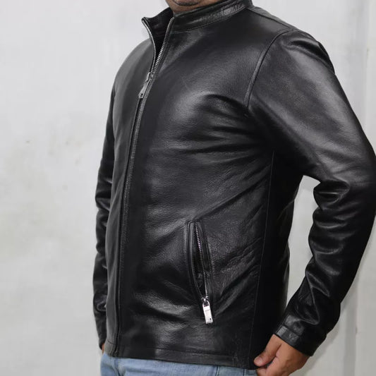 Black Leather Jacket – Plain – GCI-BLK