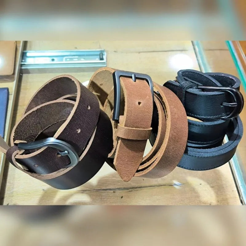 Leather Belts for men – casual set of three